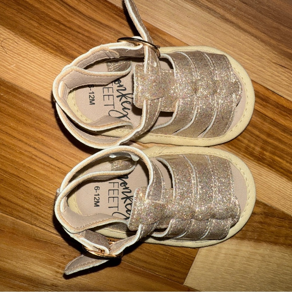 Monkey Feet sandals size 6-12 months